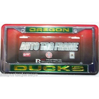 NCAA Oregon Ducks Laser Cut Chrome License Plate Frame