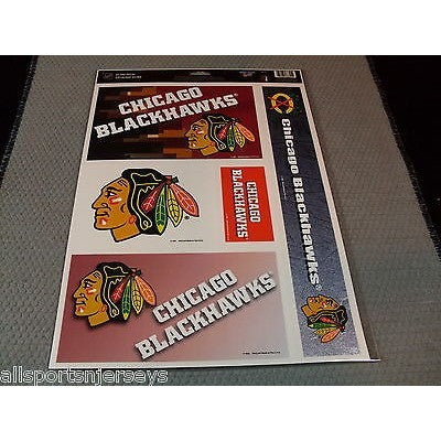 NHL Chicago Blackhawks Ultra Decals Set of 5 By WINCRAFT Black
