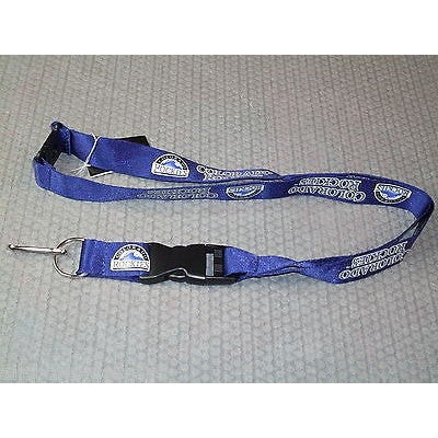 MLB Colorado Rockies Blue Lanyard Detachable Buckle 23" L 3/4" W by Aminco