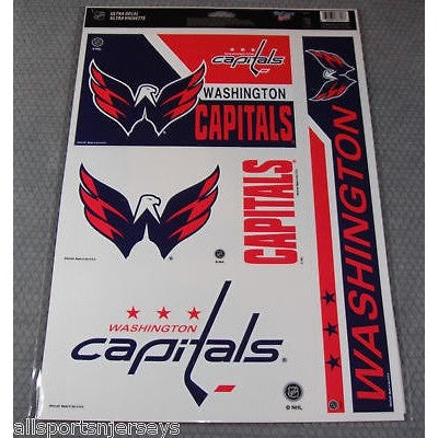 NHL Washington Capitals Ultra Decals Set of 5 By WINCRAFT Blue Side