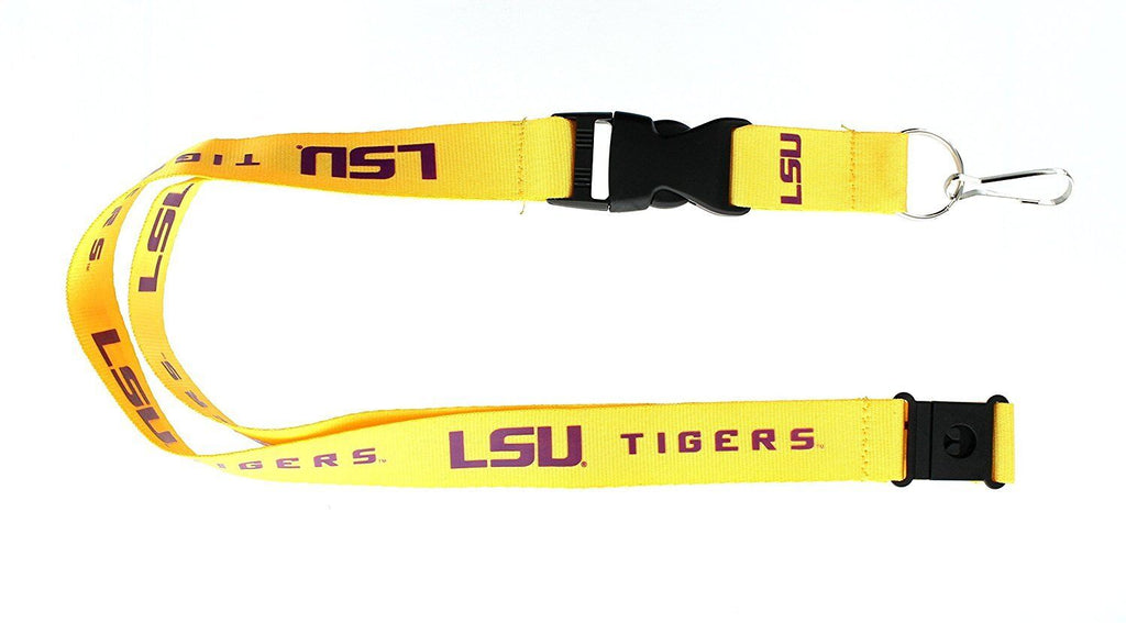 NCAA LSU Tigers Purple w/Yellow Letters Lanyard Detachable Buckle 23X –  All Sports-N-Jerseys