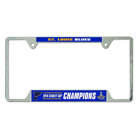 NHL St. Louis Blues 2019 Stanley Cup Champions Chrome License Plate Frame
