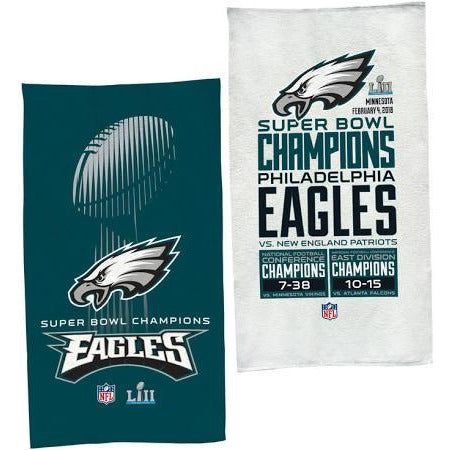 Philadelphia Eagles Super Bowl LII Locker Room Celebration Towel 22" X 42"