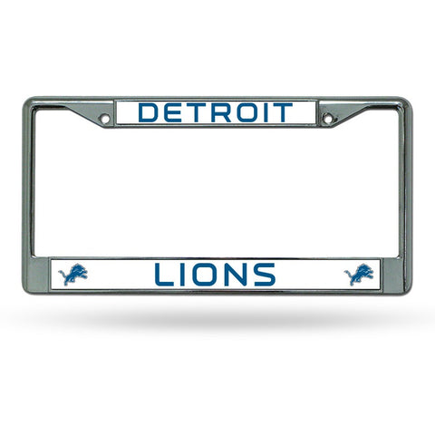 NFL Detroit Lions Chrome License Plate Frame Thin Letters