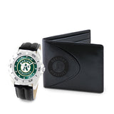MLB Men's Watch and Black Leather Wallet Set by Game Time Select