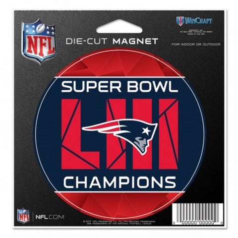 New England Patriots Super Bowl LIII Champions 4" Round Magnet WinCraft