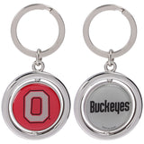 NCAA Spinning Logo Key Ring Keychain Forever Collectibles Select Team to Left