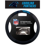 NFL Carolina Panthers Poly-Suede on Mesh Steering Wheel Cover by Fremont Die