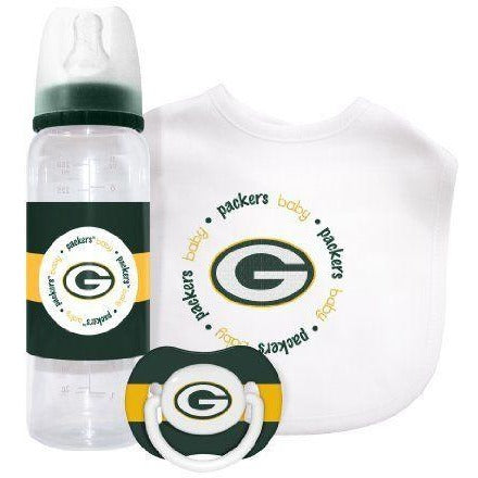 NFL Green Bay Packers Baby Gift Set Bottle Bib Pacifier by baby fanatic