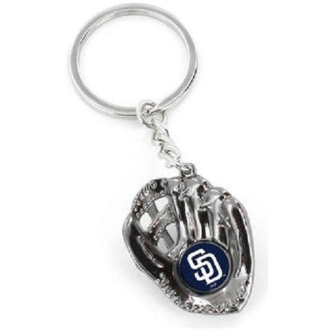 MLB San Diego Padres Chrome Glove With Logo in Palm Key by AMINCO