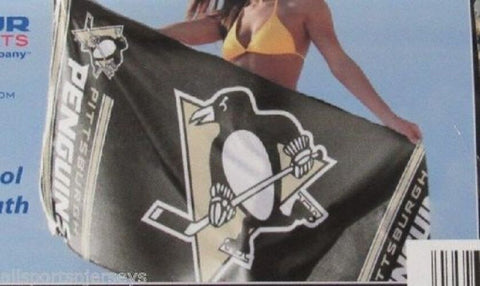 NHL Pittsburgh Penguins Horizontal Logo Beach Towel 30"x60" WinCraft
