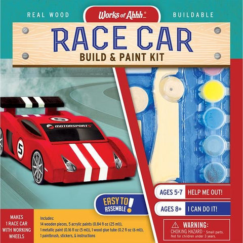 MasterPieces Works of Ahhh... Race Car Wood Paint Kit 21591