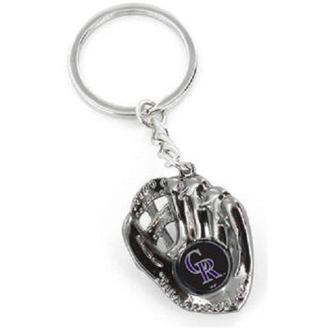 MLB Colorado Rockies Chrome Glove With Logo in Palm Key by AMINCO