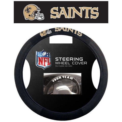 NFL New Orleans Saints Poly-Suede on Mesh Steering Wheel Cover by Fremont Die