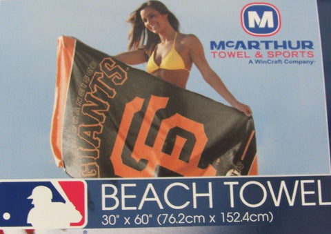 MLB San Francisco Giants Vertical Logo on Beach Towel 30"x60" WinCraft