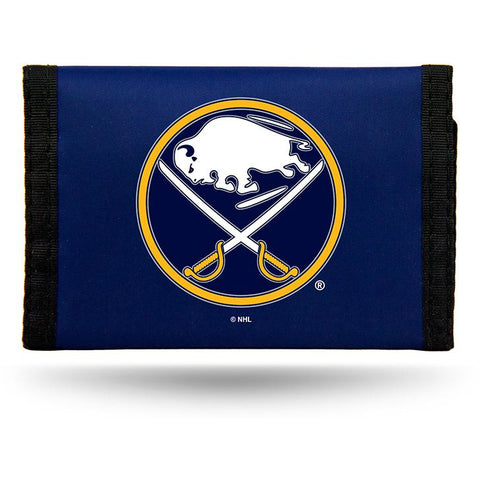 NHL Buffalo Sabres Tri-fold Nylon Wallet with Printed Logo