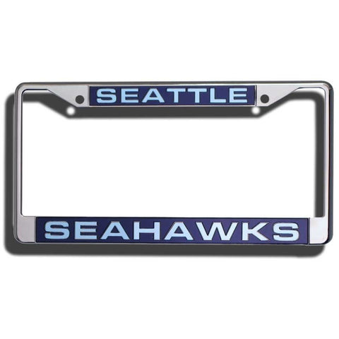 NFL Seattle Seahawks Laser Cut Chrome License Plate Frame