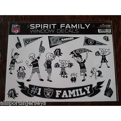 NFL Oakland Raiders Spirit Family Decals Set of 17 by Rico Industries