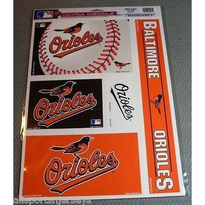 MLB Baltimore Orioles Ultra Decals Set of 5 By WinCraft