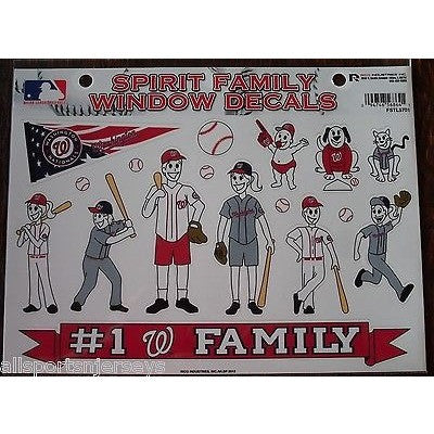 MLB Washington Nationals Spirit Family Decals Set of 17 by Rico Industries