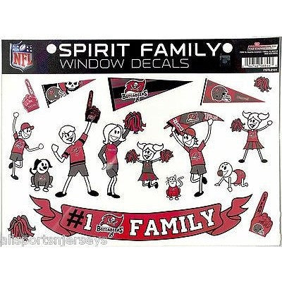 NFL Tampa Bay Buccaneers Spirit Family Decals Set of 17 by Rico Industries