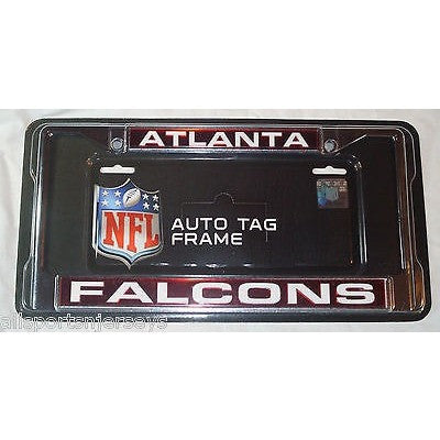 NFL Atlanta Falcons Laser Cut Chrome License Plate Frame