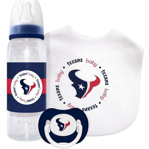 NFL Houston Texans Baby Gift Set Bottle Bib Pacifier by baby fanatic