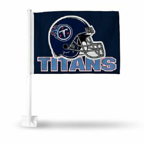 NFL Tennessee Titans Helmet on Blue Window Car Flag by Fremont Die
