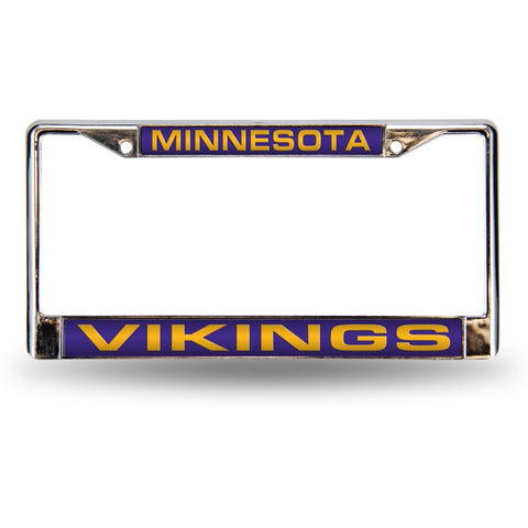 NFL Minnesota Vikings Laser Cut Chrome License Plate Frame