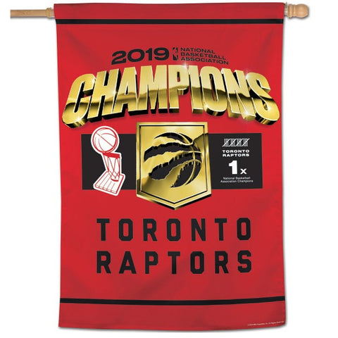 Toronto Raptors NBA Finals 2019 Champions Vertical 28" by 40" Flag