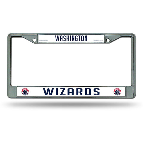 NBA NIB Chrome License Plate Frame Washington Wizards Thick Raised Letters
