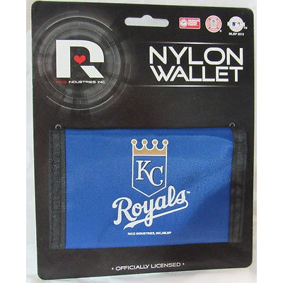 MLB Kansas City Royals Tri-fold Nylon Wallet with Printed Logo