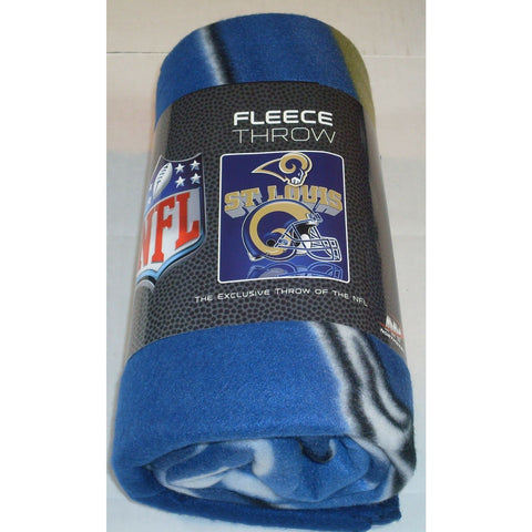 NFL St. Louis Rams 50" x 60" Rolled Fleece Blanket Gridiron Design