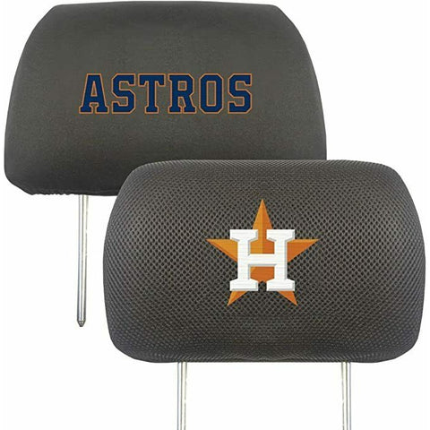 MLB Houston Astros Head Rest Cover Double Side Embroidered Pair by Fanmats