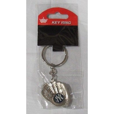 MLB Chrome Glove With Logo in Palm Key Chain New York Yankees AMINCO