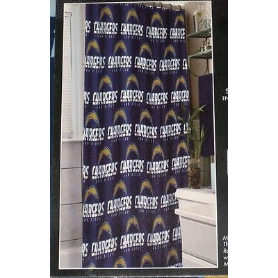 NFL 72 X 72 Inch Fabric Shower Curtain San Diego Chargers