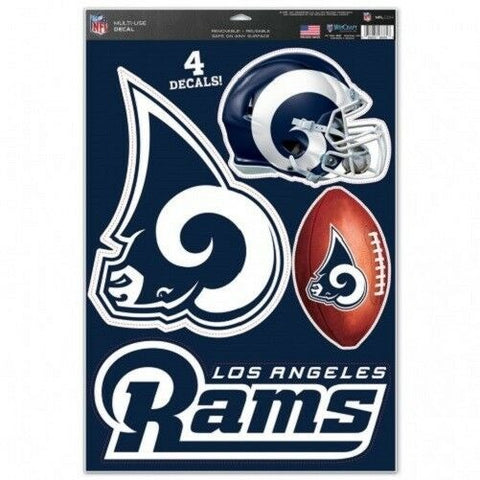 NFL LA Rams 11" x 17" Ultra Decals / Multi-Use Decals 4ct Sheet by WINCRAFT