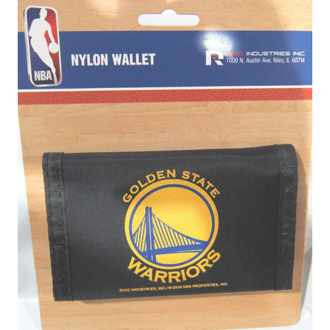 NBA Golden State Warriors Tri-fold Nylon Wallet with Printed Logo