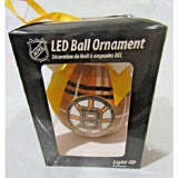 NHL Boston Bruins LED Ball Ornament Glitter Plaid by Team Sports America