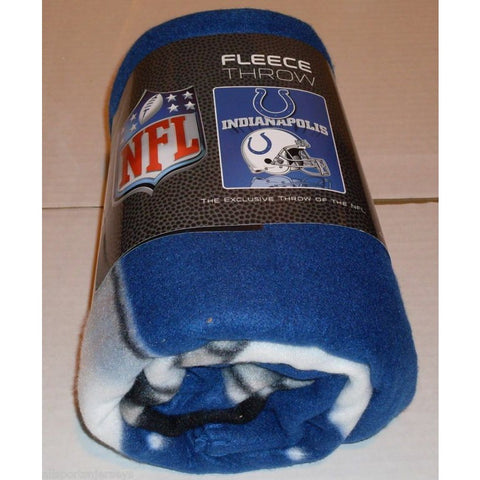 NFL Indianapolis Colts 50" x 60" Rolled Fleece Blanket Gridiron Design