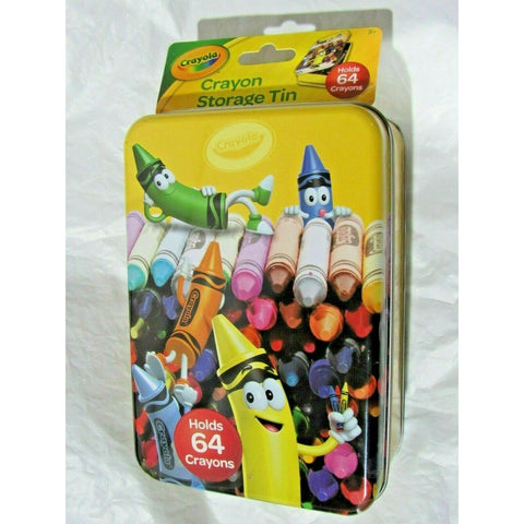Storage Tin Hold 64 Crayola Crayons Not Included by The Tin Box Company