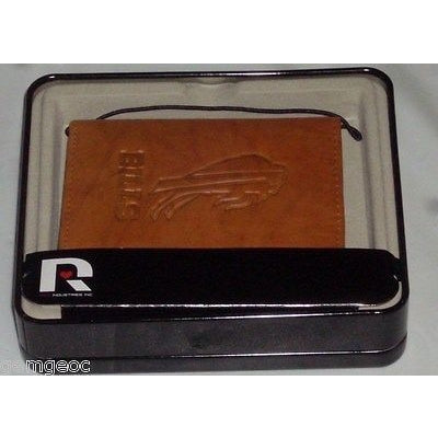 NFL Buffalo Bills Embossed TriFold Leather Wallet With Gift Box