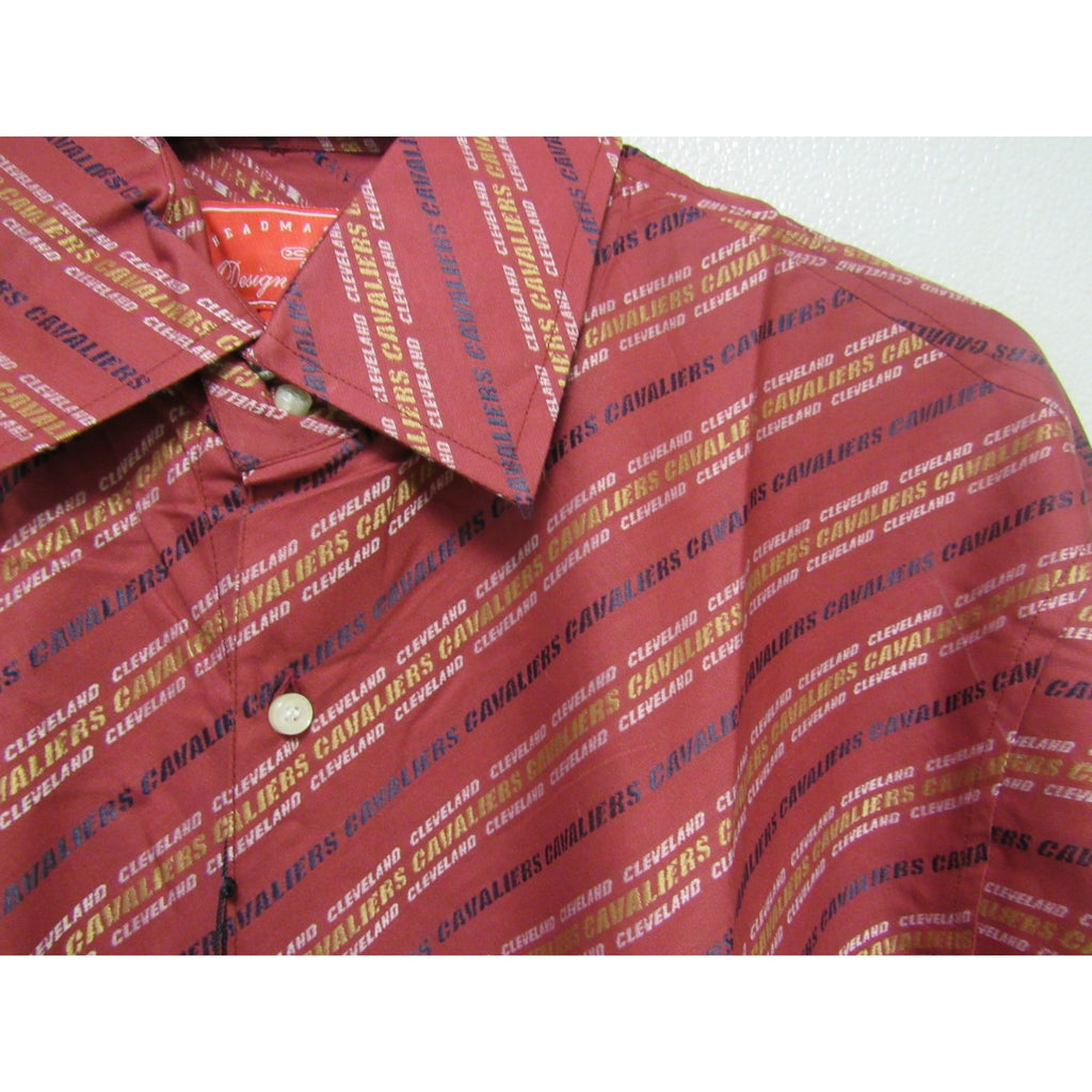 cleveland cavaliers dress shirt NBA Cleveland Cavaliers White Button Up Dress Shirt Short Sleeves by  Headmaster