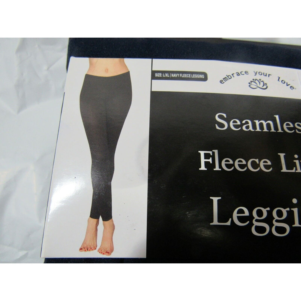 Embrace your Love Fleece Lined Seamless Leggings Navy L/XL – All  Sports-N-Jerseys