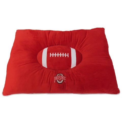 NCAA Ohio State Buckeyes Embroidered Pillow Pet Bed 30″x20″x4 by Pets First, Inc