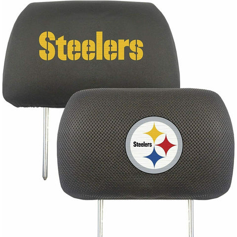 NFL Pittsburgh Steelers Embroidered Logo Headrest Covers Set of 2 by Fanmats