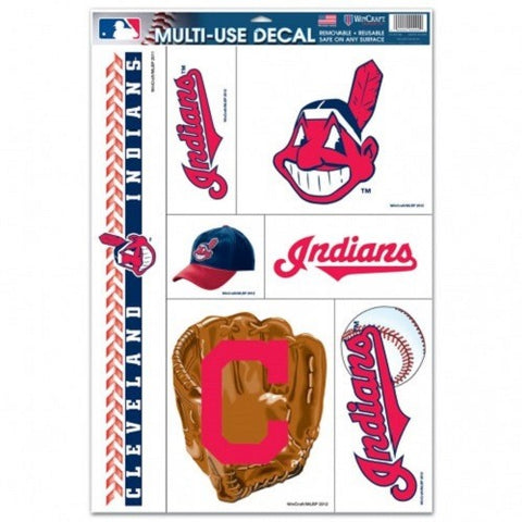 MLB Cleveland Indians Ultra Decals Set of 7 By WinCraft