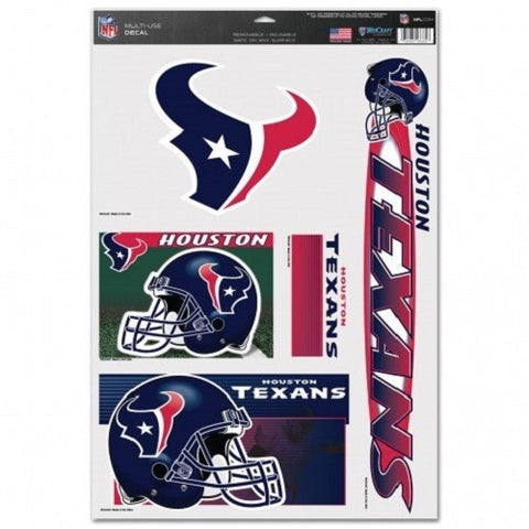 NFL Houston Texans Ultra Decals Set of 5 By WINCRAFT