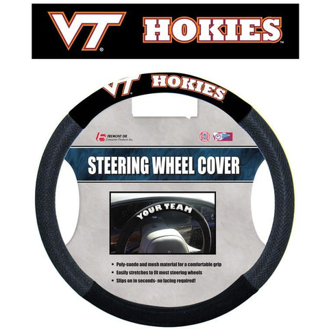 NCAA Virginia Tech Poly-Suede on Mesh Steering Wheel Cover by Fremont Die