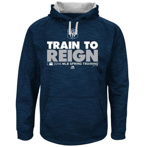 MLB New York Yankees Sweatshirt TRAIN TO REIGN 2016 Spring Training Blue Medium